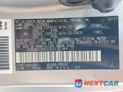 Zdjęcie 13 z 13 samochodu: 2021 TOYOTA SIENNA PLATINUM 7-PASSENGER VIN:5TDERKEC6MS022615 - miniatura