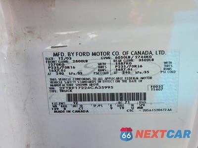 Zdjęcie 12 z 12 samochodu: 2004 FORD F-150 HERITAGE CLASSIC VIN:2FTRF17224CA35995 - miniatura