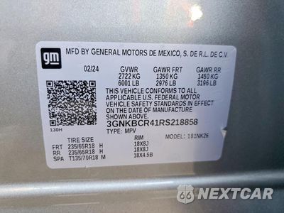 Zdjęcie 13 z 14 samochodu: 2024 CHEVROLET BLAZER 2LT VIN:3GNKBCR41RS218858 - miniatura