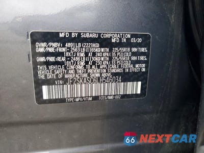 Zdjęcie 12 z 12 samochodu: 2020 SUBARU FORESTER LIMITED VIN:JF2SKASC6LH546034 - miniatura