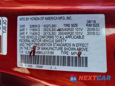 Zdjęcie 13 z 13 samochodu: 2019 ACURA RDX A-SPEC VIN:5J8TC2H68KL013185 - miniatura