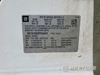 Zdjęcie 12 z 12 samochodu: 2015 CHEV SILVERADO K2500 HEAVY DUTY LT VIN:1GC1KVEG2FF544474 - miniatura