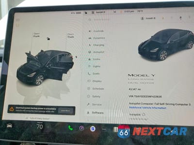 Zdjęcie 9 z 11 samochodu: 2022 TESLA MODEL Y VIN:7SAYGDEE5NF433626 - miniatura