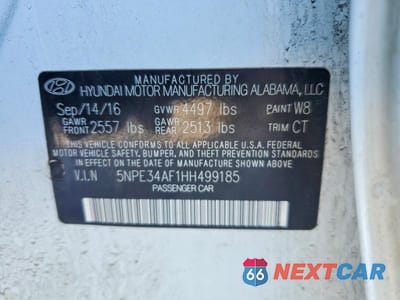 Zdjęcie 12 z 12 samochodu: 2017 HYUNDAI SONATA SPORT VIN:5NPE34AF1HH499185 - miniatura