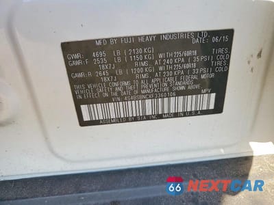 Zdjęcie 14 z 14 samochodu: 2015 SUBARU OUTBACK 2.5I LIMITED VIN:4S4BSBNCXF3360106 - miniatura