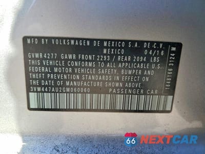 Zdjęcie 12 z 12 samochodu: 2016 VOLKSWAGEN GTI S/SE VIN:3VW447AU2GM060060 - miniatura