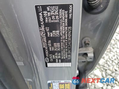 Zdjęcie 12 z 12 samochodu: 2024 HYUNDAI SANTA CRUZ SEL VIN:5NTJCDAE3RH094728 - miniatura