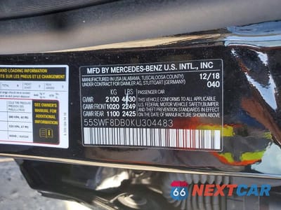 Zdjęcie 12 z 12 samochodu: 2019 MERCEDES-BENZ C 300 VIN:55SWF8DB0KU304483 - miniatura