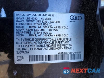 Zdjęcie 13 z 13 samochodu: 2015 AUDI Q7 PREMIUM PLUS VIN:WA1LGBFE8FD015137 - miniatura