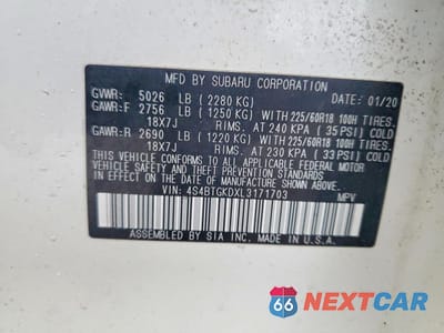 Zdjęcie 12 z 13 samochodu: 2020 SUBARU OUTBACK ONYX EDITION XT VIN:4S4BTGKDXL3171703 - miniatura