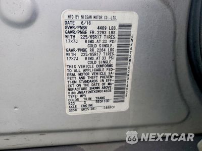 Zdjęcie 13 z 13 samochodu: 2016 NISSAN ROGUE S VIN:JN8AT2MTXGW014835 - miniatura