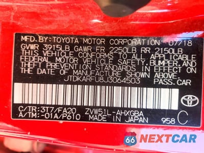 Zdjęcie 13 z 14 samochodu: 2018 TOYOTA PRIUS THREE VIN:JTDKARFU8J3064503 - miniatura