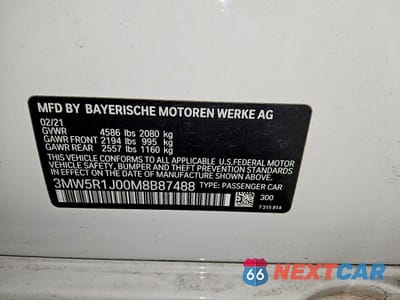 Zdjęcie 12 z 12 samochodu: 2021 BMW 330I VIN:3MW5R1J00M8B87488 - miniatura