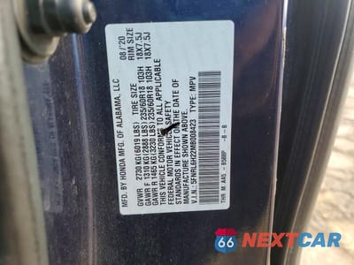 Zdjęcie 13 z 13 samochodu: 2021 HONDA ODYSSEY LX VIN:5FNRL6H22MB008423 - miniatura