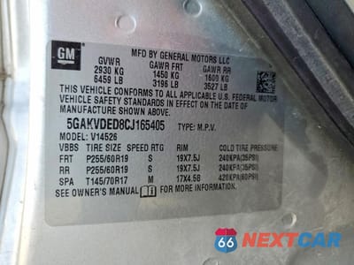 Zdjęcie 13 z 13 samochodu: 2012 BUICK ENCLAVE VIN:5GAKVDED8CJ165405 - miniatura