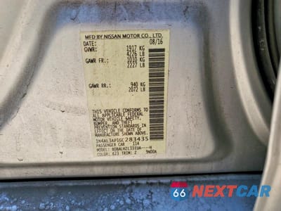 Zdjęcie 13 z 13 samochodu: 2016 NISSAN ALTIMA 2.5 SR VIN:1N4AL3AP1GC283435 - miniatura