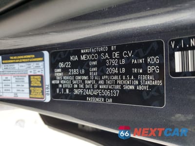 Zdjęcie 13 z 14 samochodu: 2023 KIA FORTE LXS VIN:3KPF24AD4PE506137 - miniatura