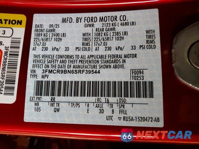 Zdjęcie 13 z 13 samochodu: 2025 FORD BRONCO SPORT BIG BEND VIN:3FMCR9BN6SRF39544 - miniatura