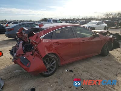 Trzecie zdjęcie samochodu z tyłu: 2019 HONDA CIVIC EX VIN:JHMFC1F30KX003854 - miniatura