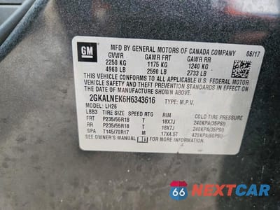 Zdjęcie 13 z 13 samochodu: 2017 GMC TERRAIN SLE VIN:2GKALNEK6H6343616 - miniatura
