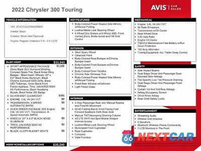 Zdjęcie 12 z 12 samochodu: 2022 CHRYSLER 300 TOURING VIN:2C3CCAAG3NH245503 - miniatura