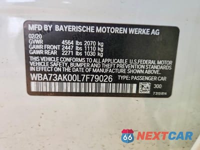 Zdjęcie 12 z 12 samochodu: 2020 BMW 228XI VIN:WBA73AK00L7F79026 - miniatura