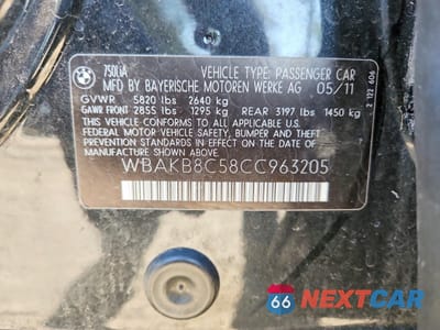 Zdjęcie 12 z 12 samochodu: 2012 BMW 750 LI VIN:WBAKB8C58CC963205 - miniatura