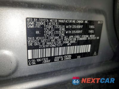 Zdjęcie 13 z 13 samochodu: 2021 TOYOTA RAV4 LE VIN:2T3G1RFV0MW215317 - miniatura