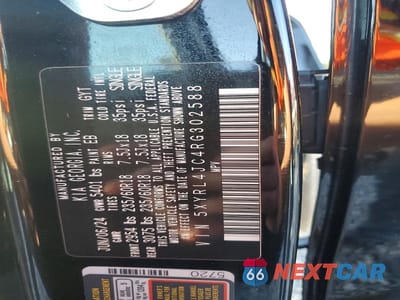 Zdjęcie 13 z 13 samochodu: 2024 KIA SORENTO S VIN:5XYRL4JC4RG302588 - miniatura