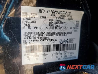 Zdjęcie 13 z 13 samochodu: 2008 FORD F350 SUPER DUTY VIN:1FTWW33RX8EC45360 - miniatura