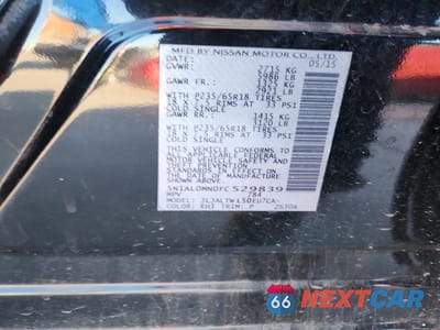 Zdjęcie 12 z 12 samochodu: 2015 INFINITI QX60 VIN:5N1AL0MN0FC529839 - miniatura