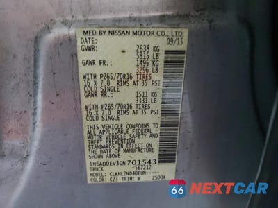 Zdjęcie 12 z 12 samochodu: 2016 NISSAN FRONTIER S VIN:1N6AD0EV3GN701543 - miniatura