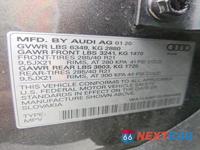 Zdjęcie 13 z 13 samochodu: 2020 AUDI Q7 PREMIUM PLUS VIN:WA1LXAF72LD004285 - miniatura