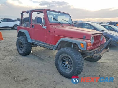 Czwarte zdjęcie samochodu z boku: 1999 JEEP WRANGLER / TJ SPORT VIN:1J4FY19S5XP437839 - miniatura