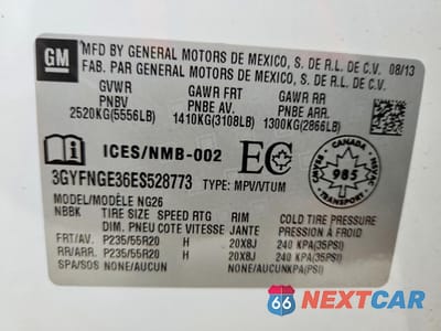 Zdjęcie 13 z 14 samochodu: 2014 CADILLAC SRX PREMIUM COLLECTION VIN:3GYFNGE36ES528773 - miniatura