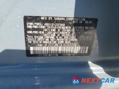 Zdjęcie 12 z 12 samochodu: 2020 SUBARU CROSSTREK LIMITED VIN:JF2GTDNC0LH283104 - miniatura