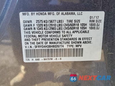 Zdjęcie 13 z 13 samochodu: 2017 ACURA MDX VIN:5FRYD4H38HB026774 - miniatura