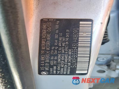 Zdjęcie 13 z 13 samochodu: 2003 BMW X5 4.4I VIN:5UXFB33543LH48090 - miniatura