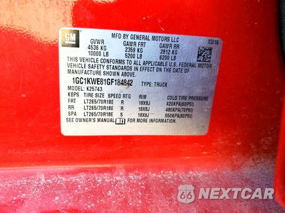 Zdjęcie 12 z 13 samochodu: 2016 CHEVROLET SILVERADO K2500 HEAVY DUTY LTZ VIN:1GC1KWE81GF184842 - miniatura