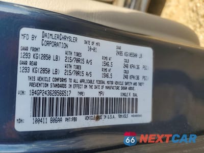 Zdjęcie 13 z 13 samochodu: 2002 DODGE GRAND CARAVAN SE VIN:1B4GP24362B566517 - miniatura