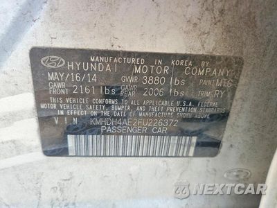 Zdjęcie 12 z 12 samochodu: 2015 HYUNDAI ELANTRA SE VIN:KMHDH4AE2FU226372 - miniatura