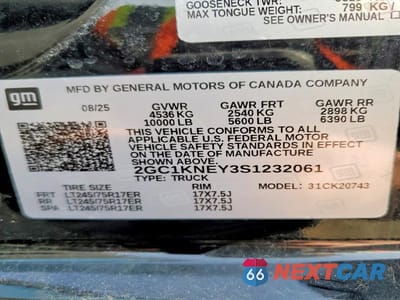 Zdjęcie 12 z 12 samochodu: 2025 CHEVROLET SILVERADO K2500 HEAVY DUTY LT VIN:2GC1KNEY3S1232061 - miniatura