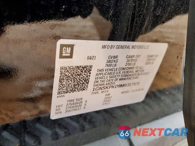 Zdjęcie 13 z 14 samochodu: 2021 CHEVROLET TAHOE K1500 Z71 VIN:1GNSKPKD9MR317571 - miniatura