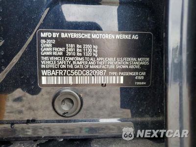 Zdjęcie 12 z 12 samochodu: 2013 BMW 535 I VIN:WBAFR7C56DC820987 - miniatura