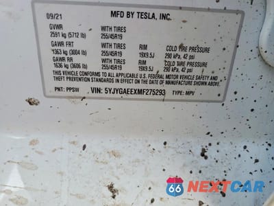 Zdjęcie 13 z 13 samochodu: 2021 TESLA MODEL Y VIN:5YJYGAEEXMF275293 - miniatura