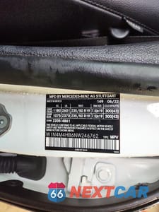 Zdjęcie 13 z 13 samochodu: 2022 MERZ GLB 250 4MATIC VIN:W1N4M4HB6NW246762 - miniatura