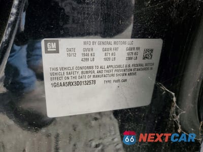 Zdjęcie 12 z 12 samochodu: 2013 CADILLAC ATS VIN:1G6AA5RX3D0132578 - miniatura