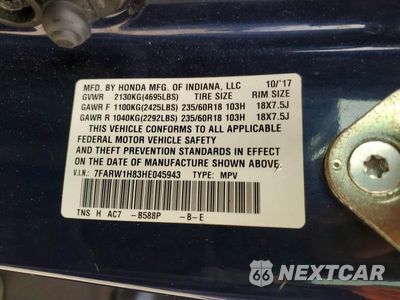 Zdjęcie 14 z 14 samochodu: 2017 HONDA CR-V EXL VIN:7FARW1H83HE045943 - miniatura