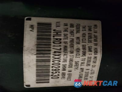Zdjęcie 14 z 14 samochodu: 1999 HONDA CR-V LX VIN:JHLRD174XXC029530 - miniatura