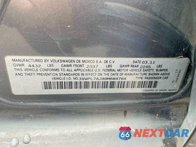 Zdjęcie 10 z 11 samochodu: 2011 VOLKSWAGEN JETTA TDI VIN:3VWPL7AJ4BM684764 - miniatura